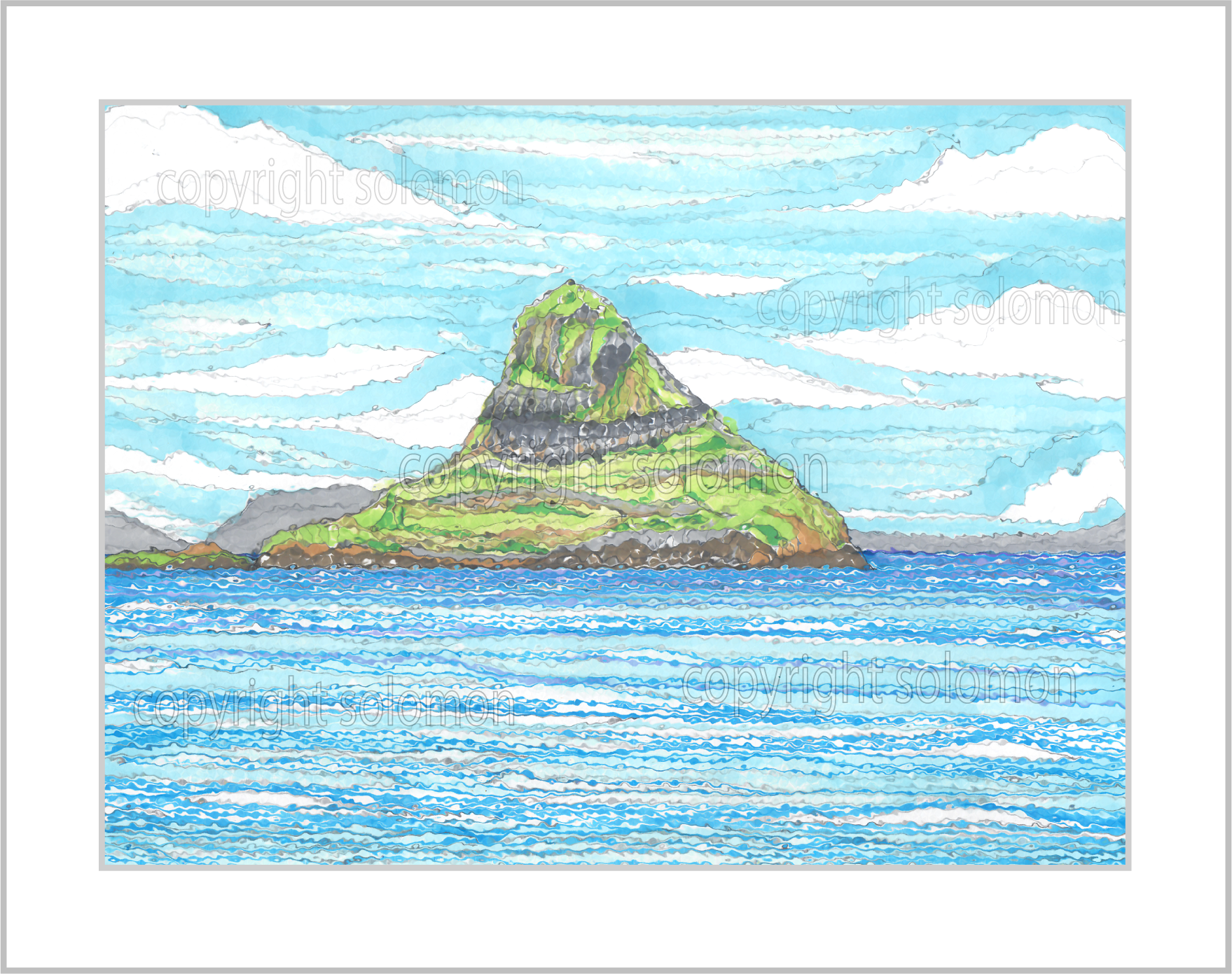 'KUALOA BEACH PARK' -Digital
