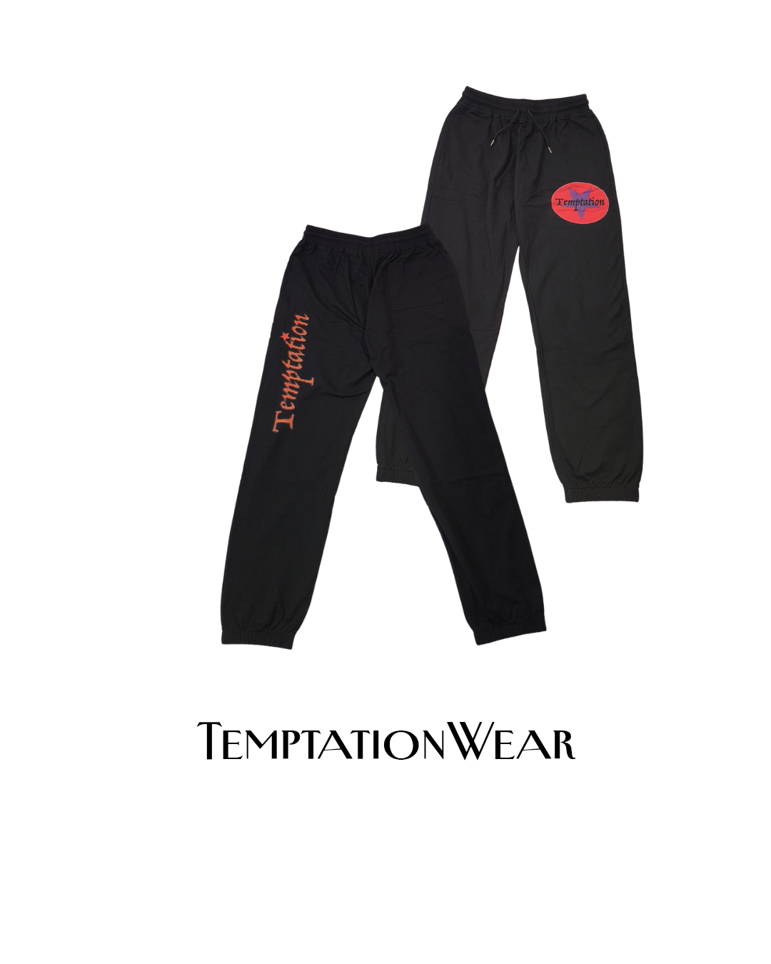 Front sided Temptation "Circus Seal" joggers.