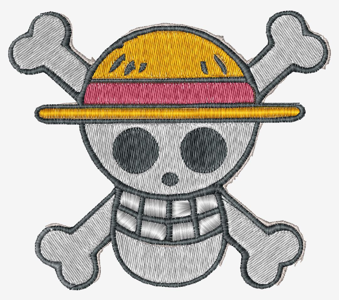 Broderie numérique LOGO ONE PIECE Format PES,JEF