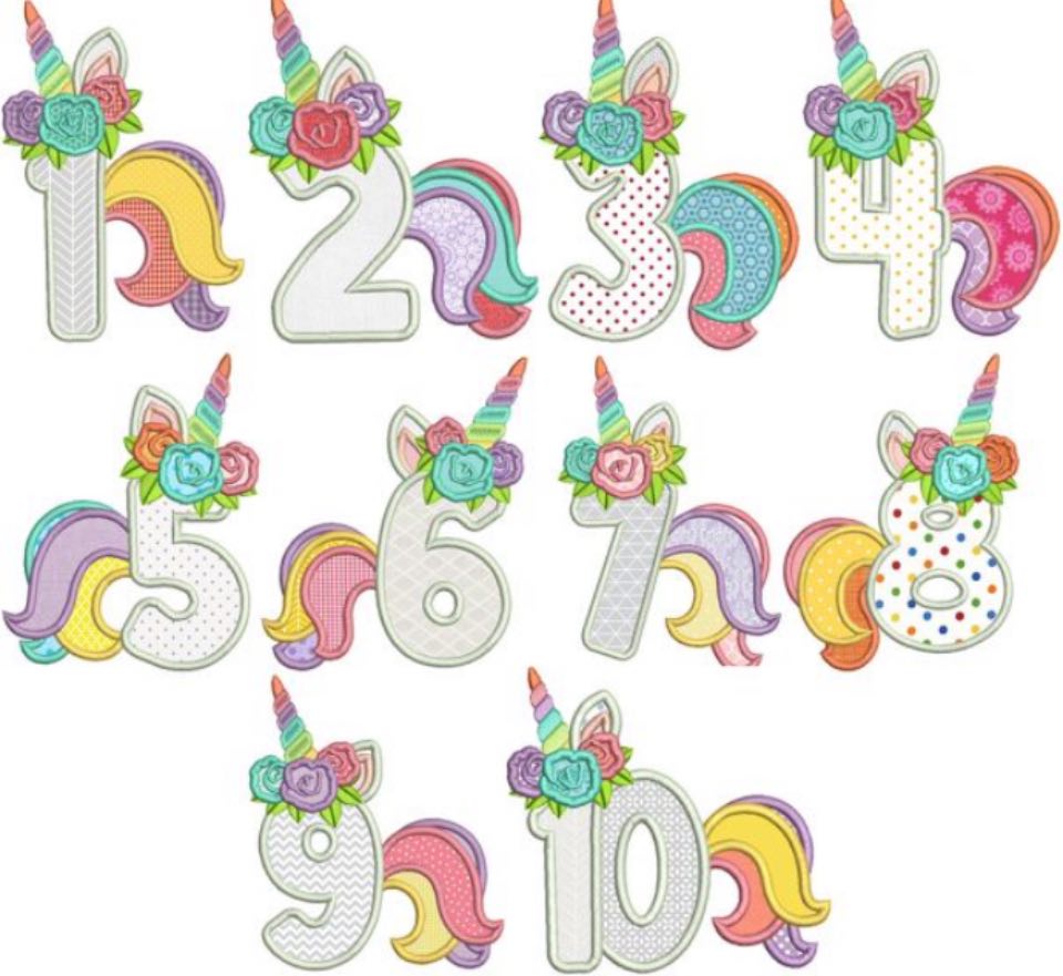 Broderie numérique Motif licorne numérique Format PES