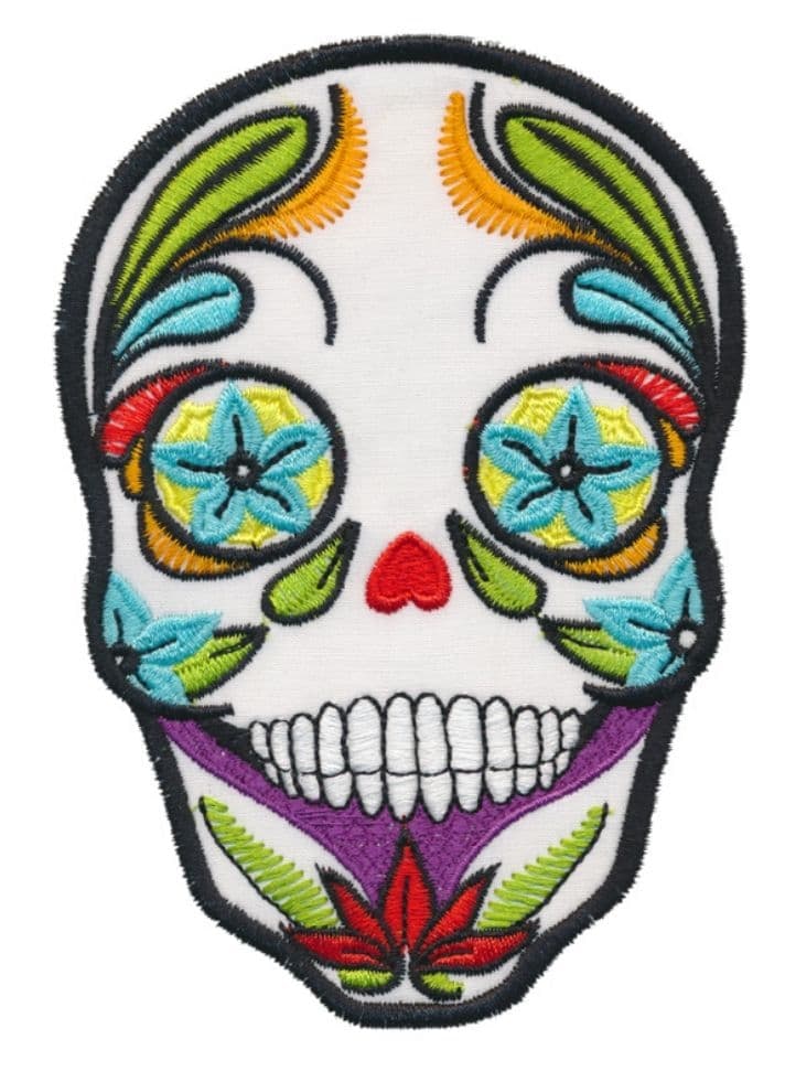 Broderie numérique Motifs Tète de mort mexicains Format JEF,PES