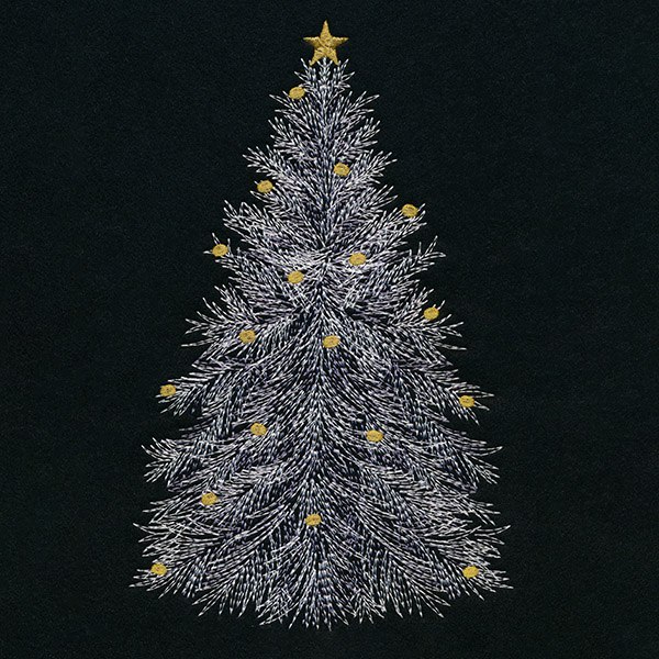 Broderie numérique Motif sapin de noël Format JEF