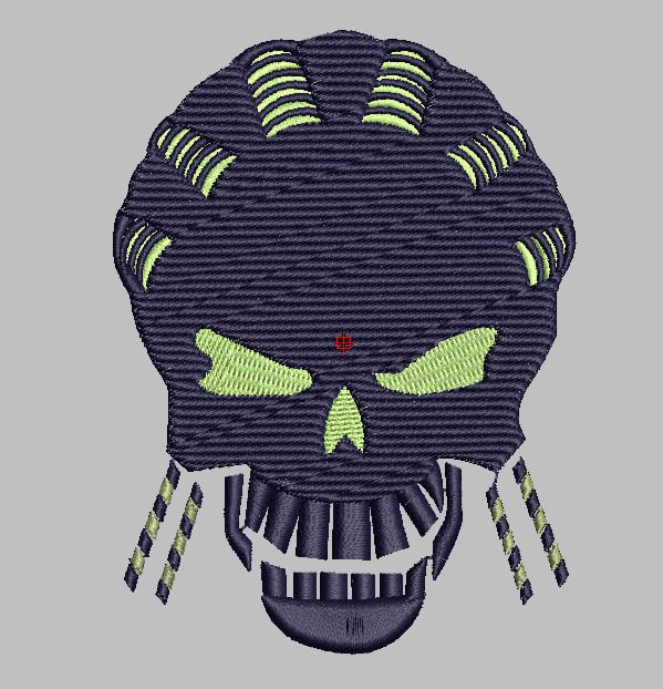 Broderie numérique tète de mort Slipknot Format PES,DST,JEF,HUS,XXX,VIP,VP3