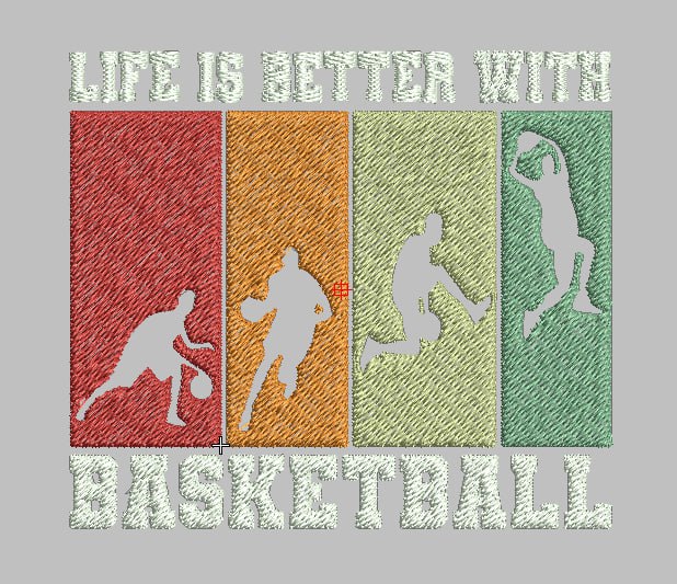 Broderie numérique Patch basketball Formats PES,DST,JEF,HUS,EXP,VIP,VP3