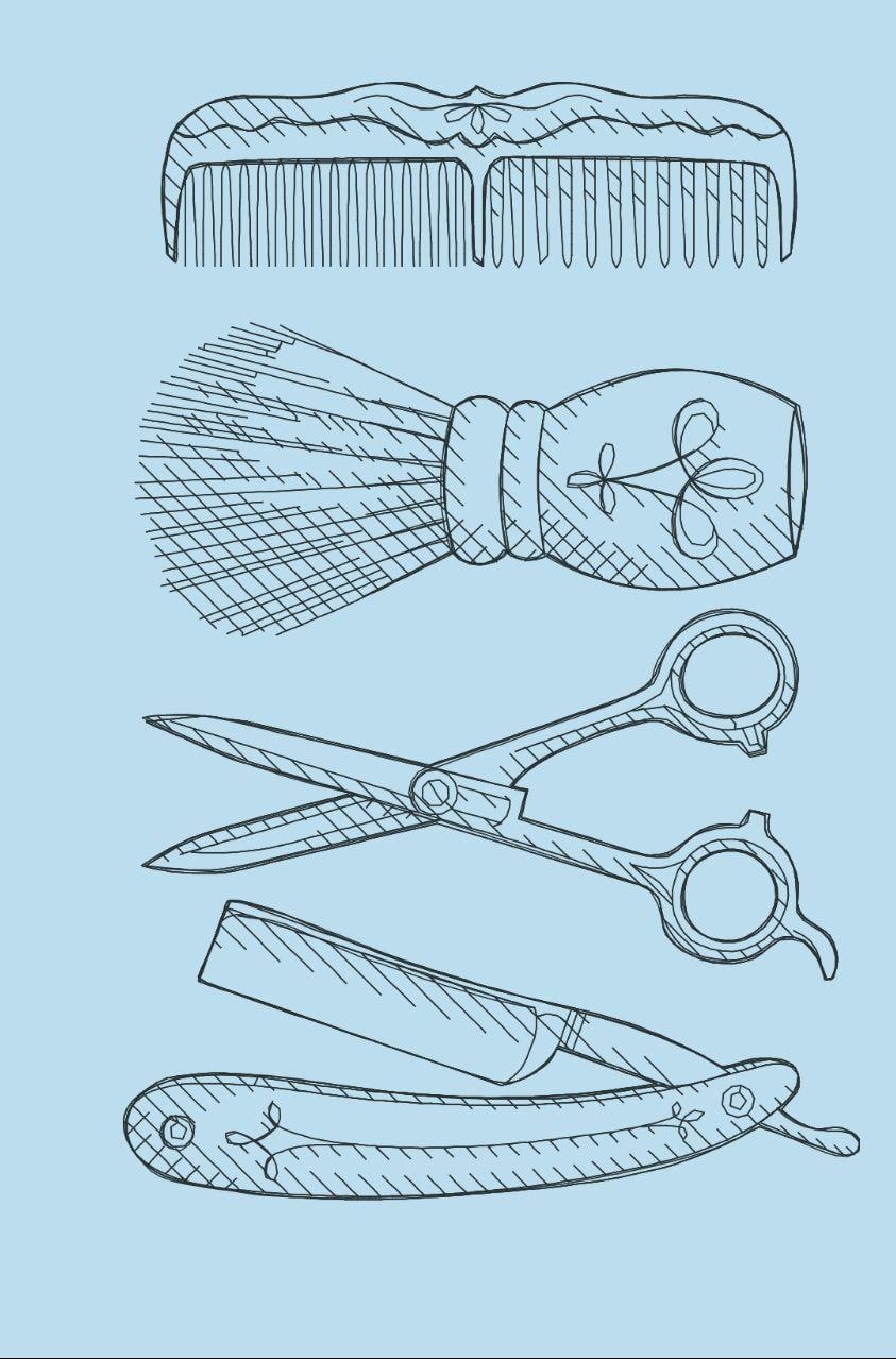 Broderie numérique PACK utile Coiffeur Format PES