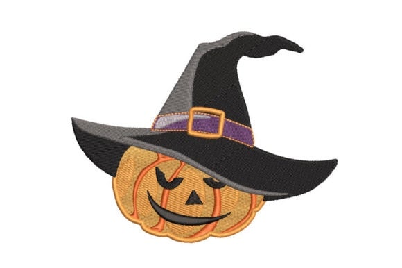 Broderie numérique Citrouille Halloween  Format PES,DST,JEF,HUS,EXP,VIP,VP3,XXX