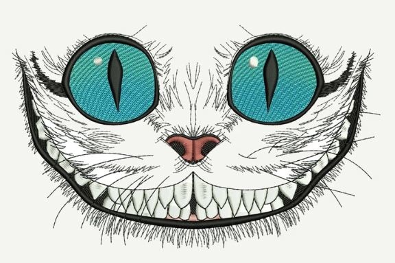 Broderie numérique Motif Chat qui grimace Format PES,JEF,DST,HUS,EXP,VP3,VIP,xxx