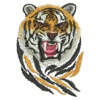 Broderies numériques Motif tigre Format PES,JEF