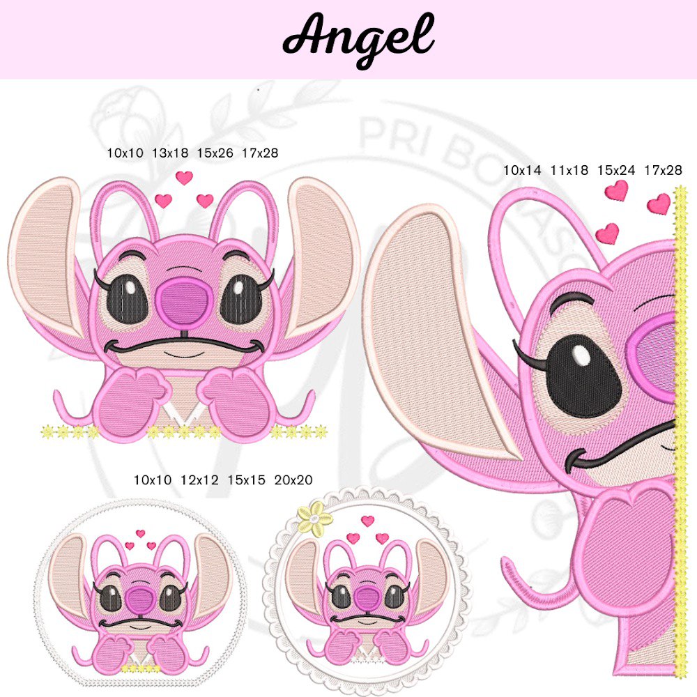 Broderie numérique Motif stitch Angel Formats PES,DST,JEF,HUS,EXP,XXX,VIP,VP3