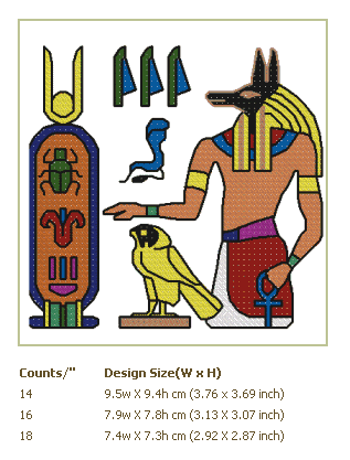Pack mini Broderie numérique Egypte antique Format PES,HUS