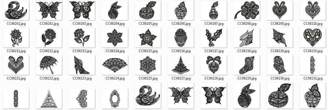 Broderie numerique Motifs FSL divers Format PES