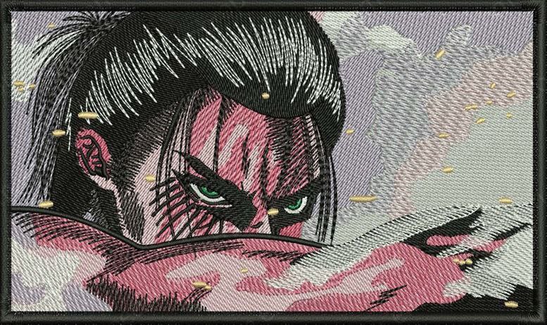 Broderie Numérique Personnage  EREN CUADRO Formats PES,DST,JEF,HUS,VIP,VP3,XXX,EXP