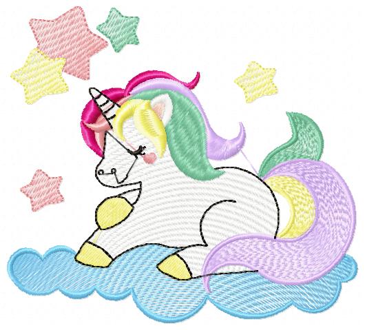 Broderie  numérique  pack licorne Formats PES,JEF