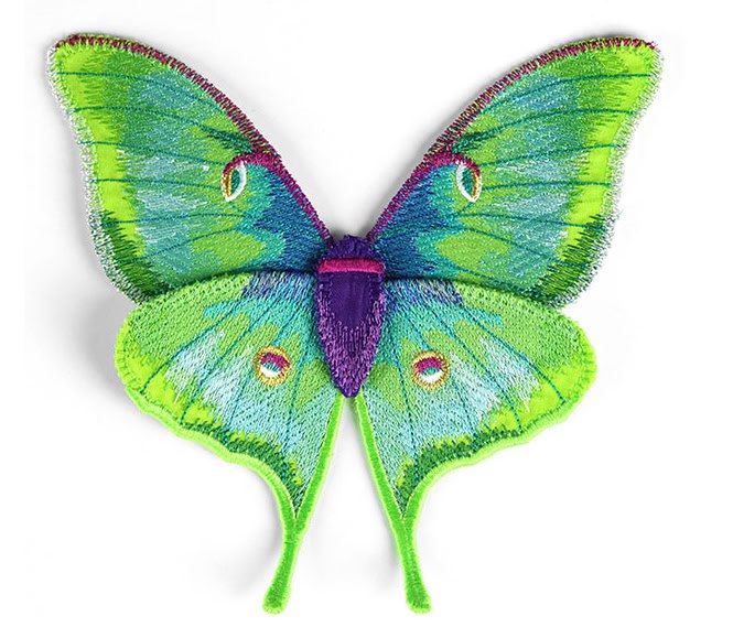 Broderie numérique Motif Papillon Formats PES,DST,JEF,HUS,VIP,VP3,XXX
