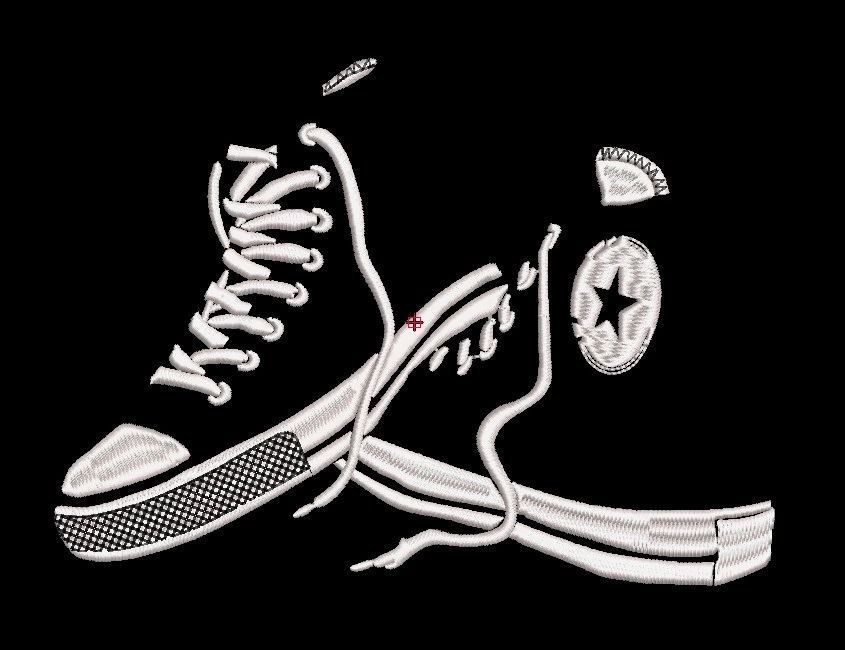 Broderie numérique Chaussures converse Format JEF