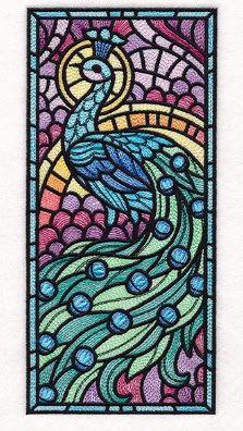 Broderie numérique Motif OISEAU mosaïque Format JEF