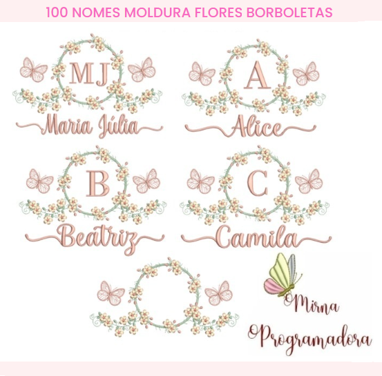 Broderie numérique Alphabet module fleuri format PES,HUS,JEF,DST,EXP,XXX