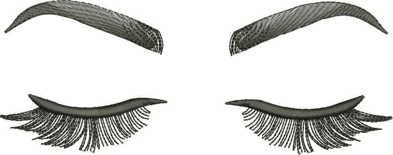 Broderie numérique Motif Yeux de femmes Format PES