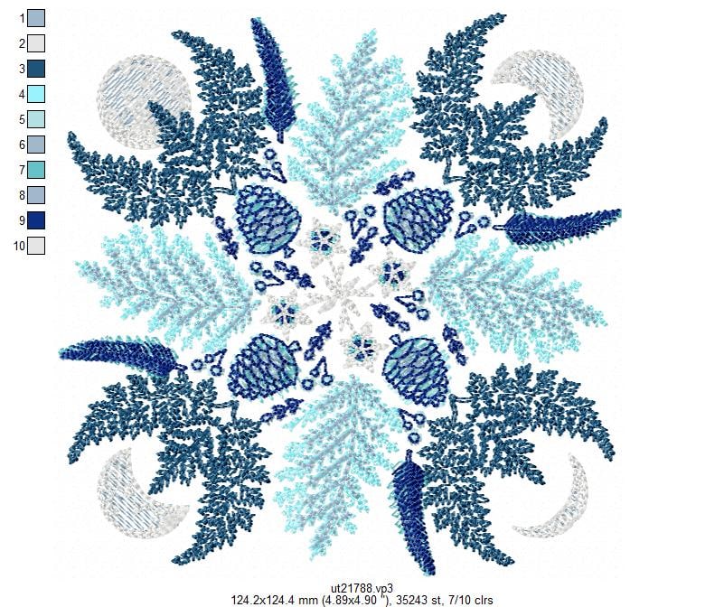 Broderie numérique Motif Fleur ART format JEF,VP3