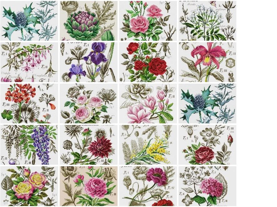 Broderie numérique Pack Motifs Roses Formats PES,JEF