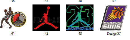 Broderie numérique Logos NBA Format JEF