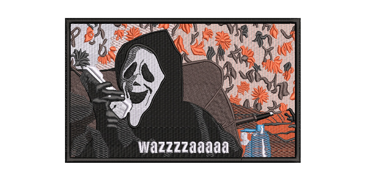 Broderie numérique Scream Wazaaaaa Formats PES,JEF,DST,HUS,EXP,XXX,VIP,VP3
