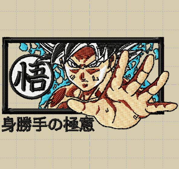 Broderie numérique SAN GOKU formats PES,DST,JEF,HUS,SEW,XXX,VIP,VP3,EXP