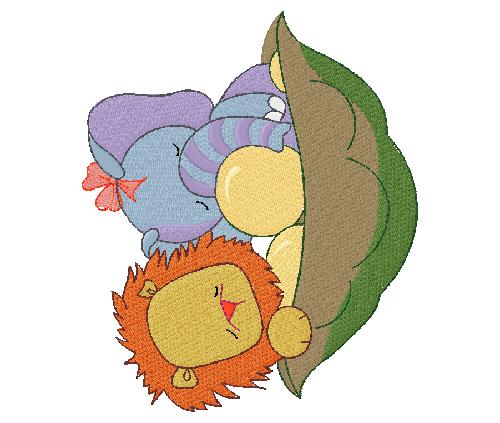 Broderies numériques Motifs animaux pour enfants Format PES,JEF