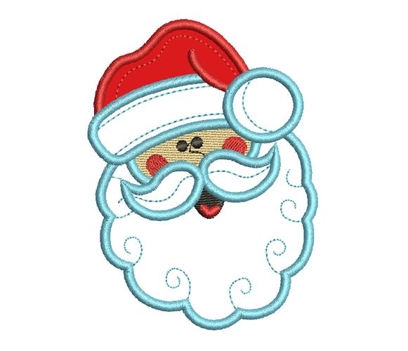 Broderie numérique Motif Père noël Format PES,JEF,DST,EXP,HUS,XXX,VP3,VIP