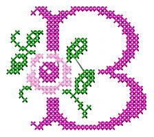 Broderie numérique Alphabet en points de croix Format PES