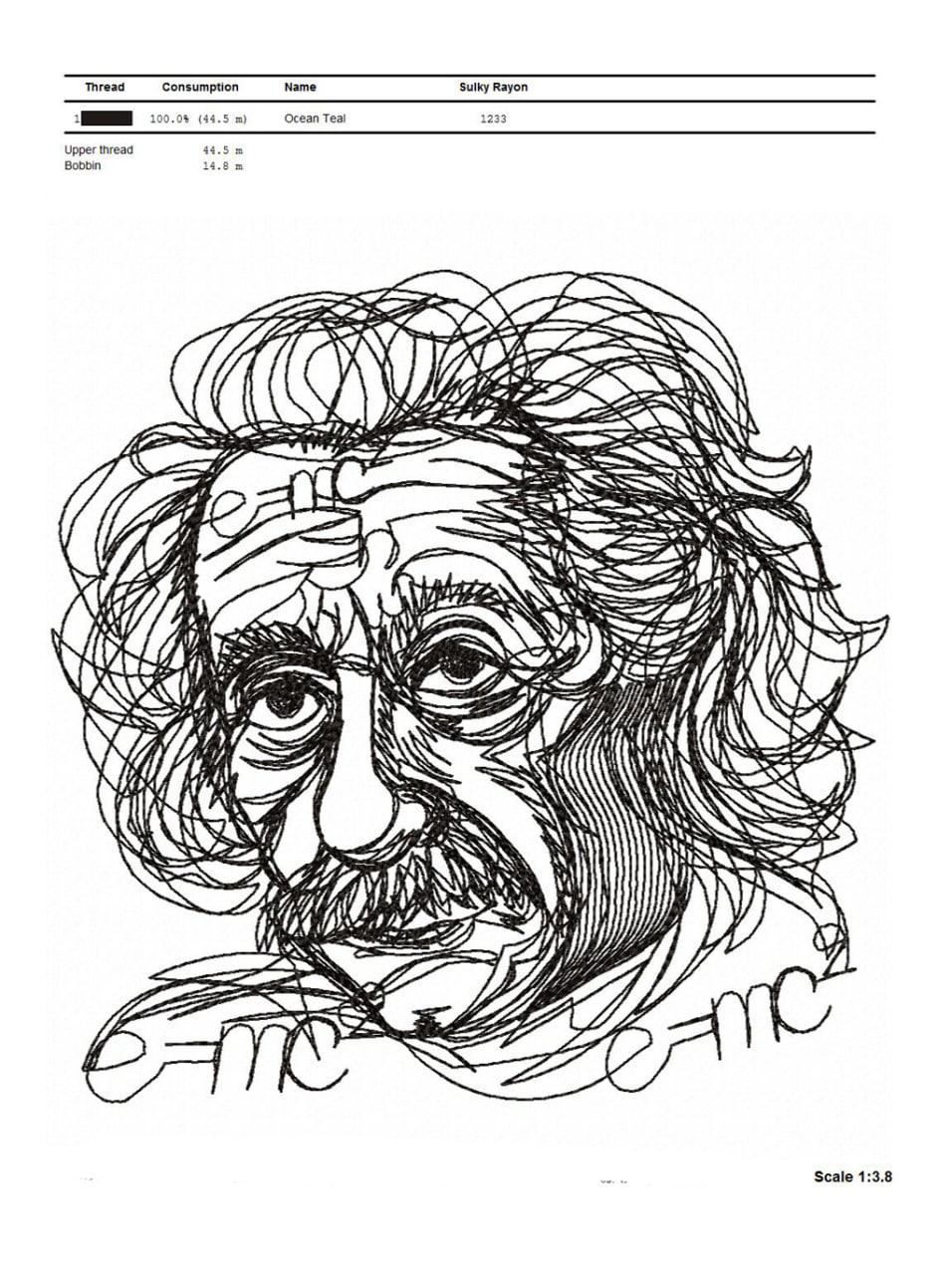 Broderie numérique EINSTEN +outils scientifique pack Format PES