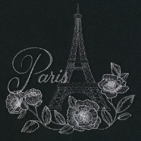 Broderie numérique Motif tout Eiffel Format DST