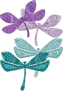 Broderie numerique Motif Lucioles Format PES