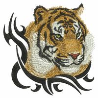Broderies numériques Motif tigre Format PES,JEF