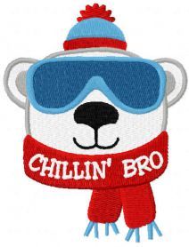 Broderie numérique Ours polaire amusant Formats PES,JEF,VIP