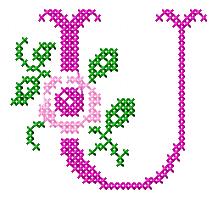 Broderie numérique Alphabet en points de croix Format PES