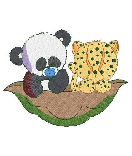 Broderies numériques Motifs animaux pour enfants Format PES,JEF