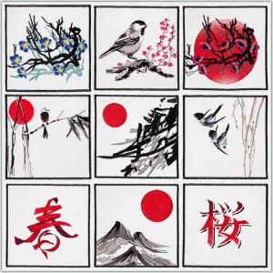 Broderies Numériques Motifs chine art Format PS,VP3