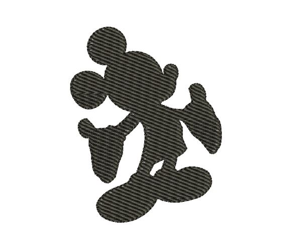 Broderie numerique Silhouette Mickey Format PES,JEF,DST,HUS,EXP,XXX,VP3,VIP