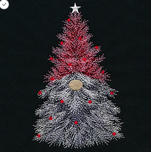 Broderie numérique Motif Sapin de noël Format JEF