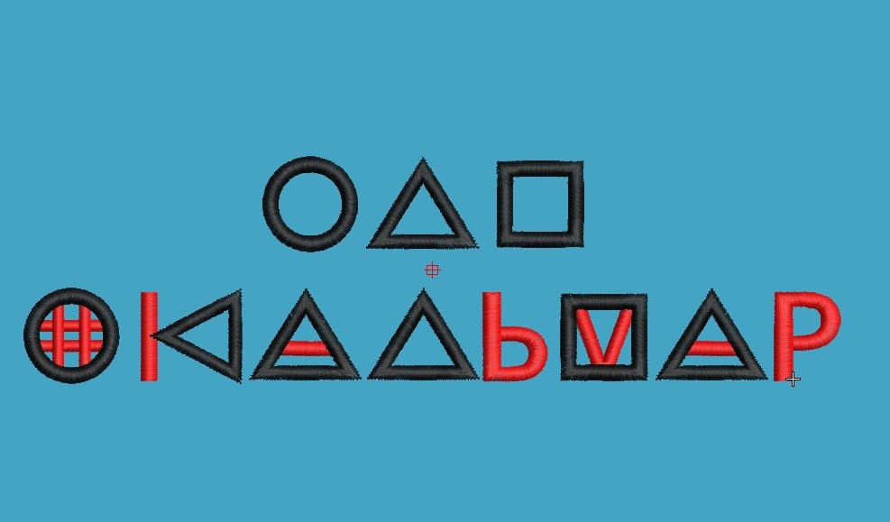 Broderie numérique 4 broderies SQUID GAMES Formats PES