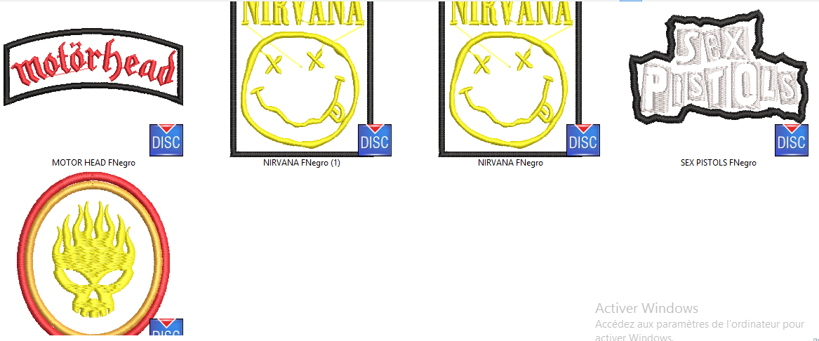 Pack mini ROCKBAND LOGO Broderies numériques Format PES