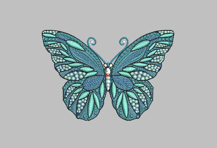 Broderie numérique Papillon Formats PES,DST,JEF,EXP,HUS,VIP,VP3