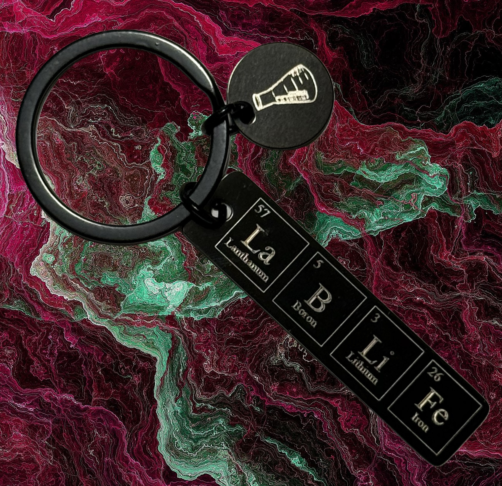 "Lab Life" Periodic Table Keychain
