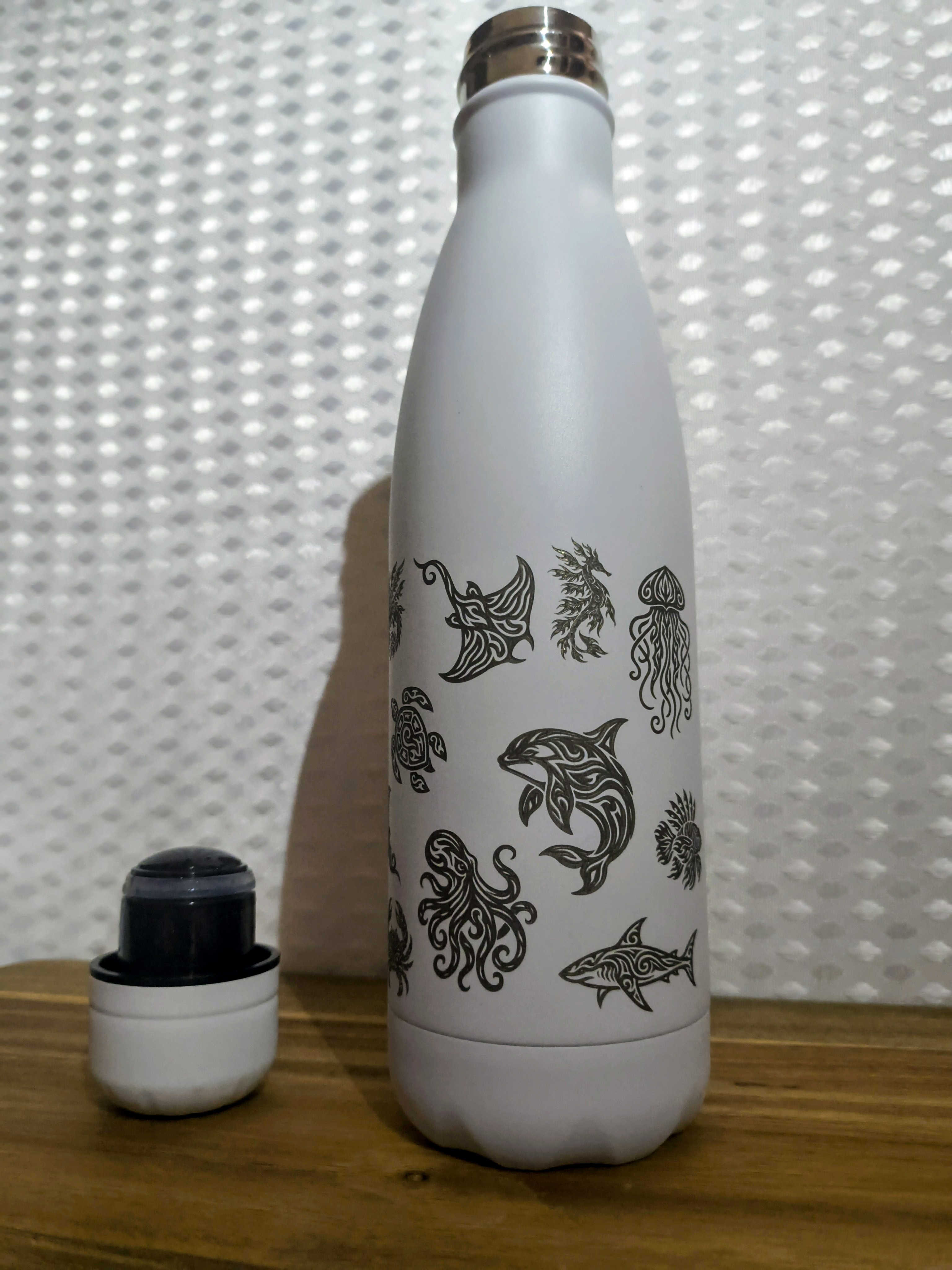 Marine Life Themed Insulated Water Bottle 17oz