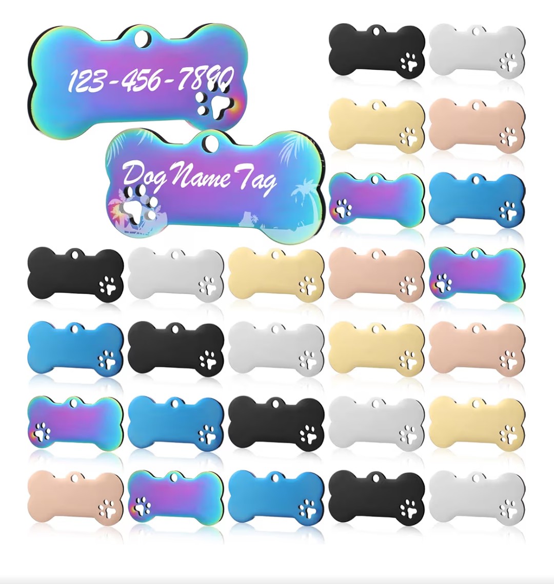 Personalized Dog Bone Name Tags