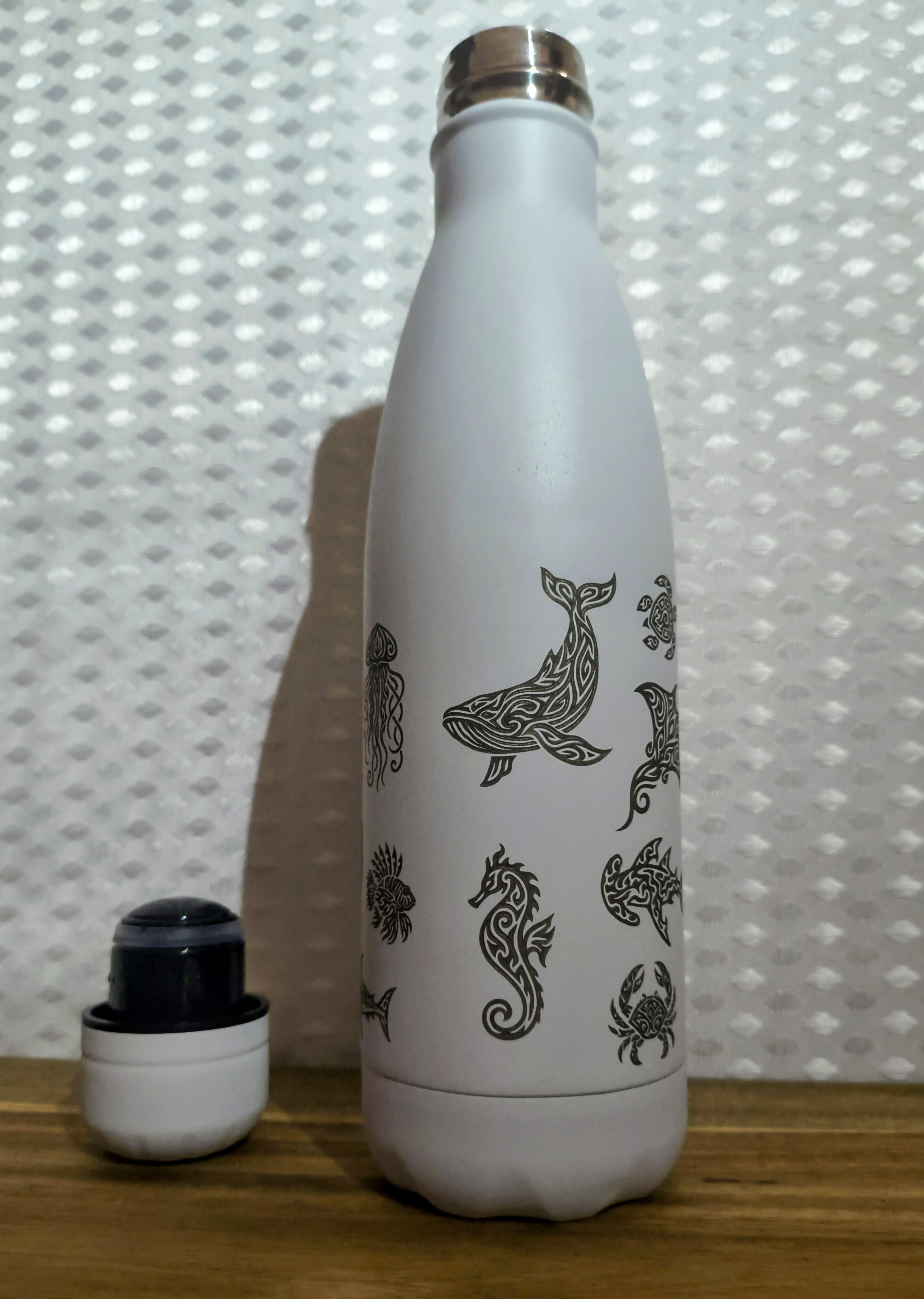 Marine Life Themed Insulated Water Bottle 17oz
