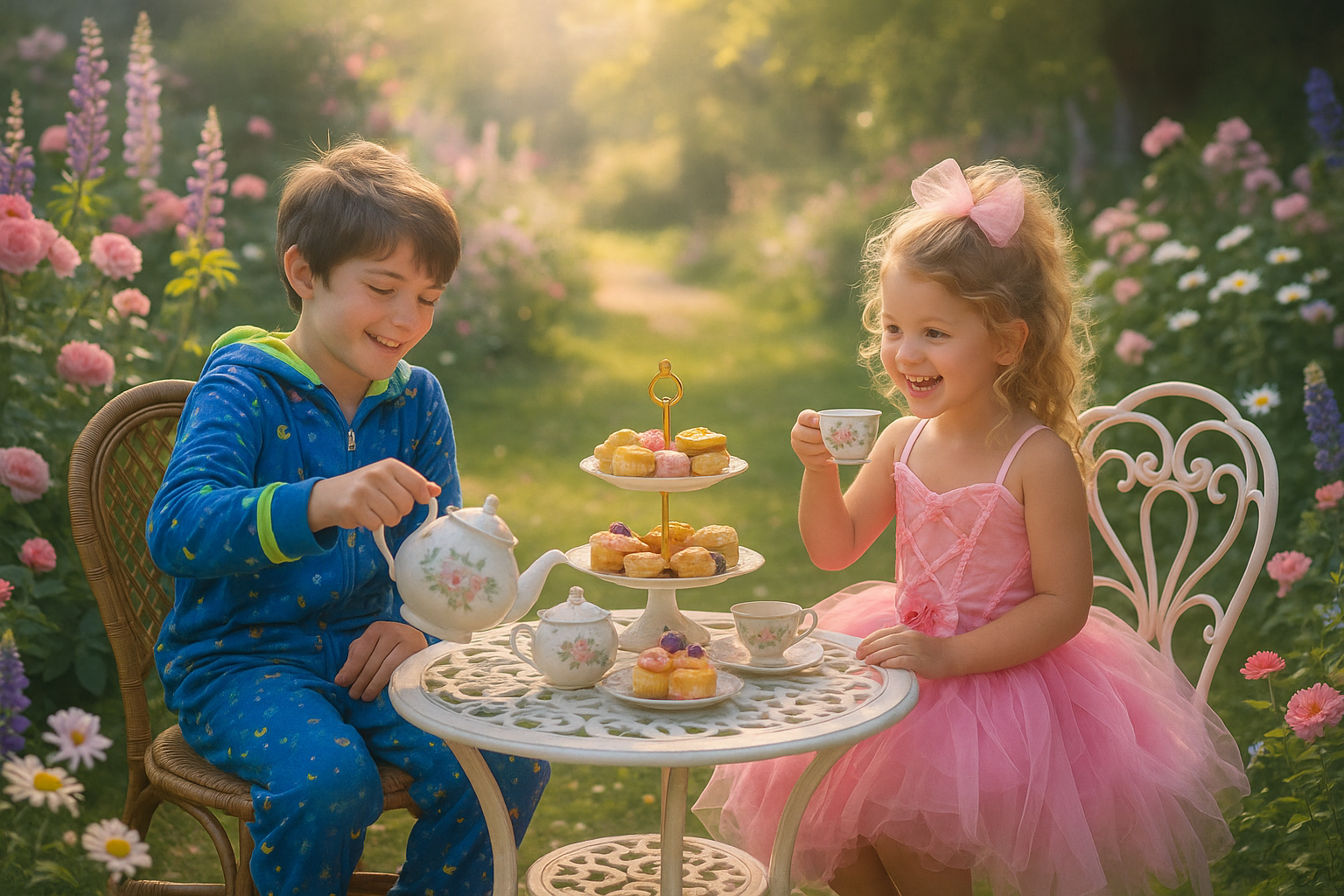Little Partea Box- Whimsical playtime gatherings with kid-friendly teas, sweets, and a dash of imagination. Perfect for tiny hosts and big smiles. Includes: Tea or cocoa blend, mini treats, playful décor, and child-safe tea party essentials.
