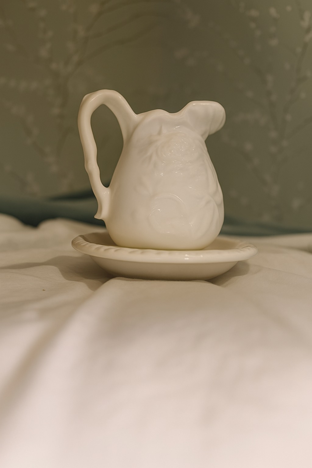  Ivory-white ceramic pitcher