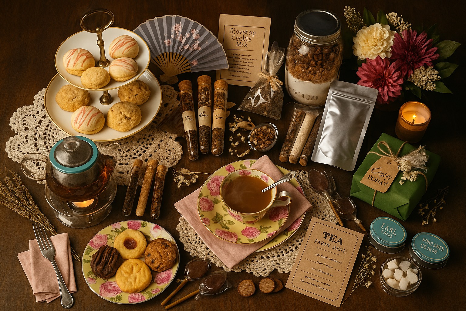  Deluxe Partea Box- A rich, full-bodied experience bringing together fine blends, elegant accessories, and handcrafted treats for the perfect afternoon tea. 💛 Includes: Premium teas & coffees, sweets, décor accents, and signature recipes.